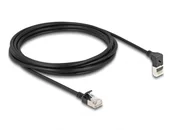 Kable miedziane - DeLOCK Kabel sieciowy RJ45 Cat.6A S/FTP Slim w górę pod kątem 90°/prosty 3 m czarny 80289 - miniaturka - grafika 1