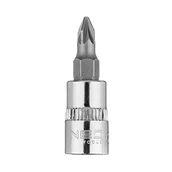 Bity - Końcówka wkrętakowa PZ1 na nasadce 1/4" krótka 37mm bit NEO TOOLS 10-319 - miniaturka - grafika 1