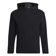 Bluzy męskie - adidas Męska bluza z kapturem Wo Cordur Fz, czarna, L, czarny, L - miniaturka - grafika 1