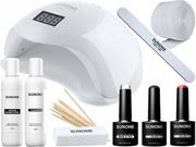 Zestawy do manicure i pedicure - Sunone Zestaw do Hybryd S01 Lampa Uv Led Gratisy - miniaturka - grafika 1