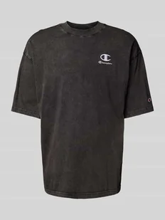 T-shirt o kroju relaxed fit z wyhaftowanym logo - Koszulki męskie - miniaturka - grafika 1