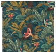 Tapety - Tapeta w liście Tropical Forest zielona winylowa na flizelinie - miniaturka - grafika 1