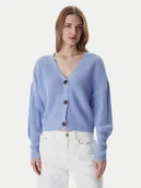 Swetry damskie - Vero Moda Kardigan Lea 10249632 Błękitny Regular Fit - miniaturka - grafika 1