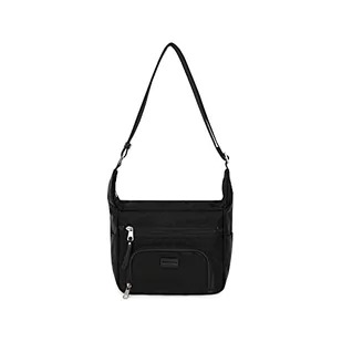 Hexagona Damska torebka Garni Cuir de Vachette Paris kolekcja Matcha – czarna – nylon – torba na ramię – torba na ramię, dł. 26 x wys. : 20 x P: 12 cm - Torebki damskie - miniaturka - grafika 1