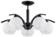 Lampy sufitowe - Lemir Leo żyrandol 5 pł. / czarny połysk O2525 W5 CZA - miniaturka - grafika 1