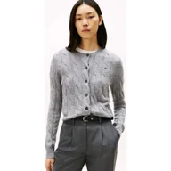 Swetry damskie - Tommy Hilfiger Wełniany kardigan Regular Fit - miniaturka - grafika 1