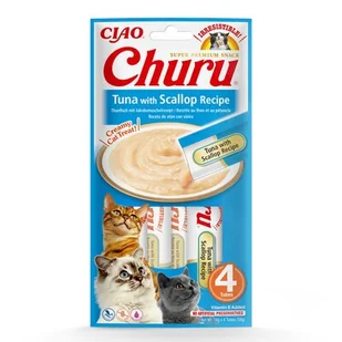 Lincoln Inaba Ciao Churu Przysmak Dla Kota Tuńczyk, Przegrzebka 56 g - Przysmaki dla psów - miniaturka - grafika 1