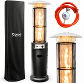 Ogrzewacze tarasowe - Cronos Parasol grzewczy gazowy FSD-E-XX Piramida 11kW - miniaturka - grafika 1