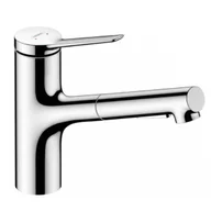 Baterie kuchenne - HANSGROHE 74821000 Zesis M33 Jednouchwytowa bateria kuchenna 150, metalowa wyciągana wylewka, 2jet, sBox Chrom - miniaturka - grafika 1