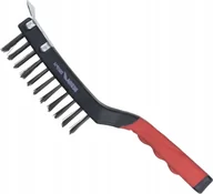 Narzędzia warsztatowe - Dedra Szczotka druciana 4-rzędowa+skrob, stal,285mm, dwumat.uchwyt - miniaturka - grafika 1