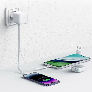 USAMS Ład. siec. 1xUSB-C ze zwijanym kablem Lighning (only head) PD+QC 35W Gan Fast Charging czarny/black XMF Series CC209TC01 (US-CC209) - Ładowarki do telefonów - miniaturka - grafika 5