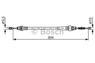 Linki hamulca postojowego - Bosch Linka hamulca BOSCH 1987482365 1987482365 - miniaturka - grafika 1