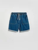Spodnie i spodenki dla chłopców - Reserved - Jeansowe szorty - niebieski - miniaturka - grafika 1