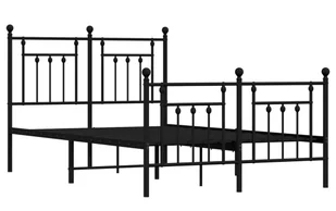 Czarne metalowe łóżko małżeńskie 150x200cm - Ringo - Łóżka Czarne metalowe łóżko małżeńskie 150x200cm - Ringo - Łóżka - miniaturka - grafika 1