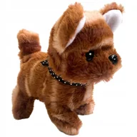 Zabawki interaktywne dla dzieci - Piesek chodzący szczekający na baterie chodzi szczeka brązowy dla dziecka - miniaturka - grafika 1