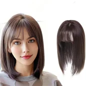 Pozostałe akcesoria fryzjerskie - TEMU Elegancki Warkocz dla Kobiet z Przewiewnymi Grzywkami - Łatwy w Użyciu, Klipsowy Dodatek do Włosów o Naturalnym Wyglądzie dla Cienkich Włosów, - miniaturka - grafika 1