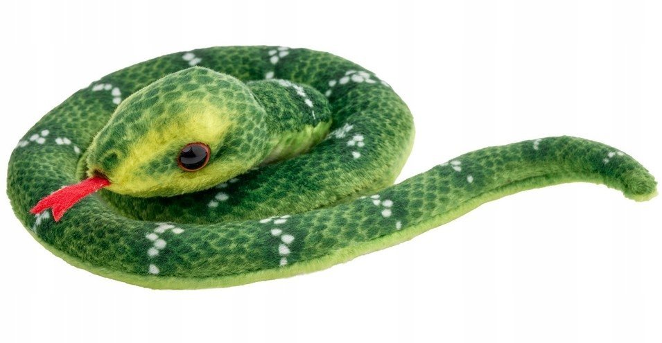 Maskotka Wąż zwinięty ciemnozielony - 50cm