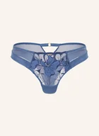 Majtki damskie - Chantelle Stringi Fleurs Signature blau - miniaturka - grafika 1