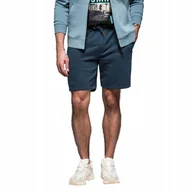 Spodenki męskie - Krótkie spodenki dresowe męskie athleisure granatowe OM-SRWS-0122 V4 r. XL - miniaturka - grafika 1