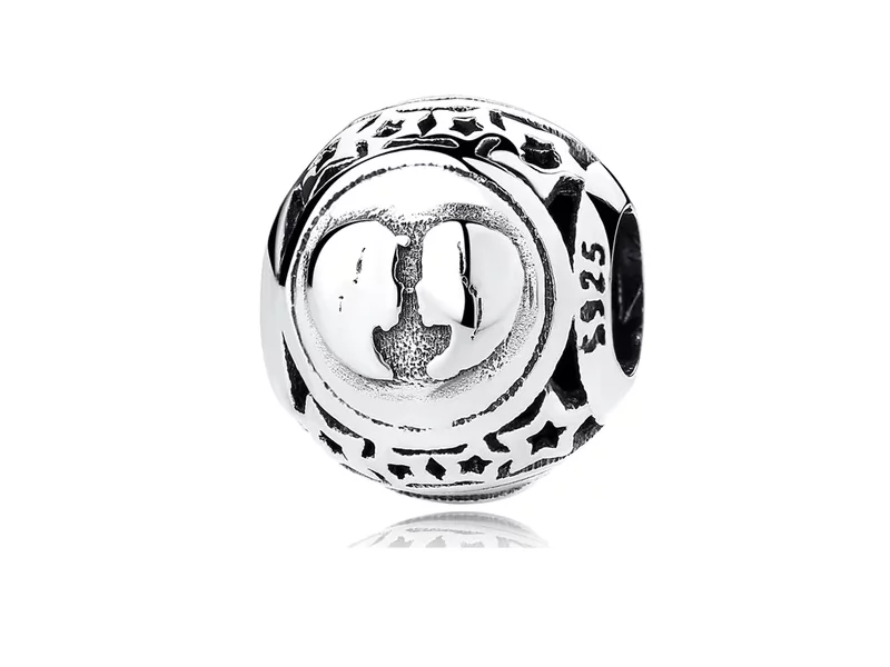 Pandora Valerio.pl Rodowany srebrny charms znak zodiaku bliźnięta srebro 925 BEAD21 BEAD21