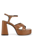 Sandały damskie - Badura Sandały ODIL-V21568-933-2 Brązowy - miniaturka - grafika 1