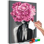 Malowanie po numerach - Obraz do samodzielnego malowania - Kobieta Noir (rozmiar 40x60) - miniaturka - grafika 1