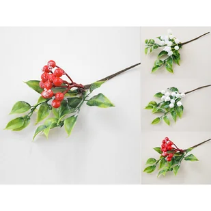 Gałązka jarzębiny 20 cm mix - Ozdoby bożonarodzeniowe - miniaturka - grafika 1