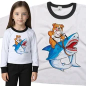 Piżamy dla dziewczynek - Piżama dziecięca Pies Buldog Angielski Na Rekinie 110/116 - VoloDonum - miniaturka - grafika 1