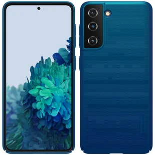 Nillkin Super Frosted Shield - Etui Samsung Galaxy S21 Ultra (Peacock Blue) - Etui i futerały do telefonów - miniaturka - grafika 1