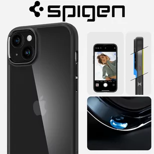 Etui do iPhone 15 Plus Spigen Ultra Hybrid Case obudowa plecki czarne Matte Black - Etui i futerały do telefonów - miniaturka - grafika 3