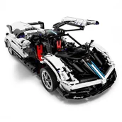Zabawki zdalnie sterowane - Pagani Huayra RASTAR model 1:8 Składane auto 2896 Klocków technicznych + Otwierane drzwi - miniaturka - grafika 1