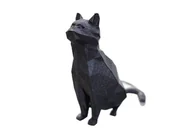 Figurki dekoracyjne - Figurka Kota Low-Poly – Nowoczesna Dekoracja do Domu Styl Geometryczny - 20 cm - miniaturka - grafika 1