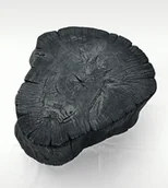 Ławy i stoliki kawowe - Czarny stolik kawowy. Opalany plaster drewna. - miniaturka - grafika 1