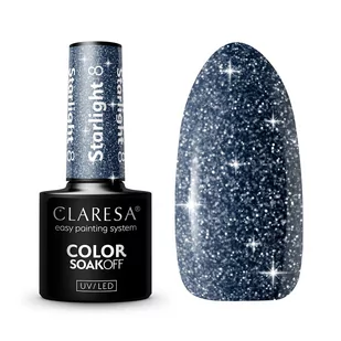 Claresa Soak Off UV/LED Starlight lakier hybrydowy 8 5g - Lakiery hybrydowe - miniaturka - grafika 1