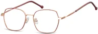 Okulary korekcyjne, oprawki, szkła - Sunoptic Okulary oprawki zerówki metalowe korekcyjne L124 - miniaturka - grafika 1