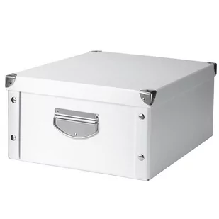 Zeller Pudełko do przechowywania 40x33x17 cm kolor biały B002MWUEFU - Tace i patery - miniaturka - grafika 1