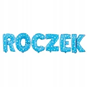 Baby shower i roczek - BALONY ZESTAW DEKORACJI BALONY ROCZEK pierwsze 1 urodziny niebieski foliowy - miniaturka - grafika 1