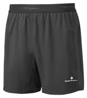 Spodnie sportowe damskie - RONHILL Spodenki do biegania męskie TECH 5" SHORTS all black - miniaturka - grafika 1