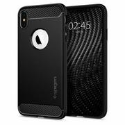 Etui i futerały do telefonów - SPIGEN Etui Spigen Rugged Armor iPhone XS/X SPN182BLK - miniaturka - grafika 1