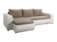 Narożniki - Kondela Narożnik ze składaną i miejscem do przechowywania Buran Roh L - biały / brązowy - miniaturka - grafika 1