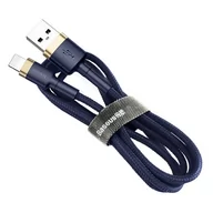 Kable USB - Baseus Cafule Cable wytrzymały nylonowy kabel przewód USB / Lightning QC3.0 1.5A 2M niebieski (CALKLF-CV3) - miniaturka - grafika 1