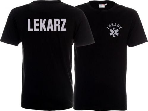 Promostars LPP - Koszulka ratownicza czarna męska odblaskowa