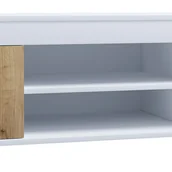 Szafki RTV - Meble TV Usilo Biały / Dąb miodowy W. 37 x S. 160 x T.45cm - miniaturka - grafika 1