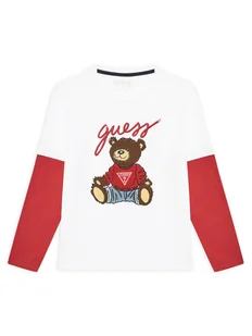 Guess Bluzka L4BI13 I3Z14 Biały Regular Fit - Bluzki damskie - miniaturka - grafika 1