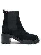 Botki damskie - Tommy Hilfiger Sztyblety FW0FW08429 Czarny - miniaturka - grafika 1