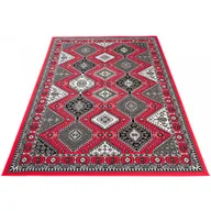 Dywany - Czerwony prostokątny dywan w stylu retro H6-W60 - miniaturka - grafika 1