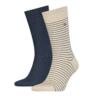 Tommy Hilfiger Skarpety (zestaw 2 sztuk) Męskie, Beżowy/Granatowy (Melanż beżowy), 39-42 EU - Skarpetki męskie - miniaturka - grafika 1