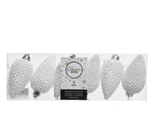 Bombki - Ozdoby choinkowe szyszki bombki na choinkę 6szt Transparentny - miniaturka - grafika 1