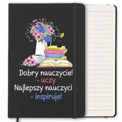Notesy i bloczki - NOTES Z GUMKĄ A5 PREZENT NA DZIEŃ NAUCZYCIELA WZÓR - miniaturka - grafika 1