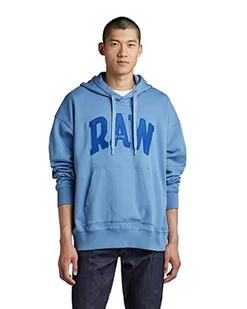 G-STAR RAW Męska bluza z kapturem RAW University Oversized Hooded Sweater, niebieska (deep Wave B782-8803), M, niebieski (Deep Wave B782-8803), M - Bluzy męskie - miniaturka - grafika 1